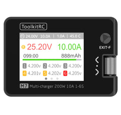 ToolkitRC M7 200W 10A 1–6S Balance Charger