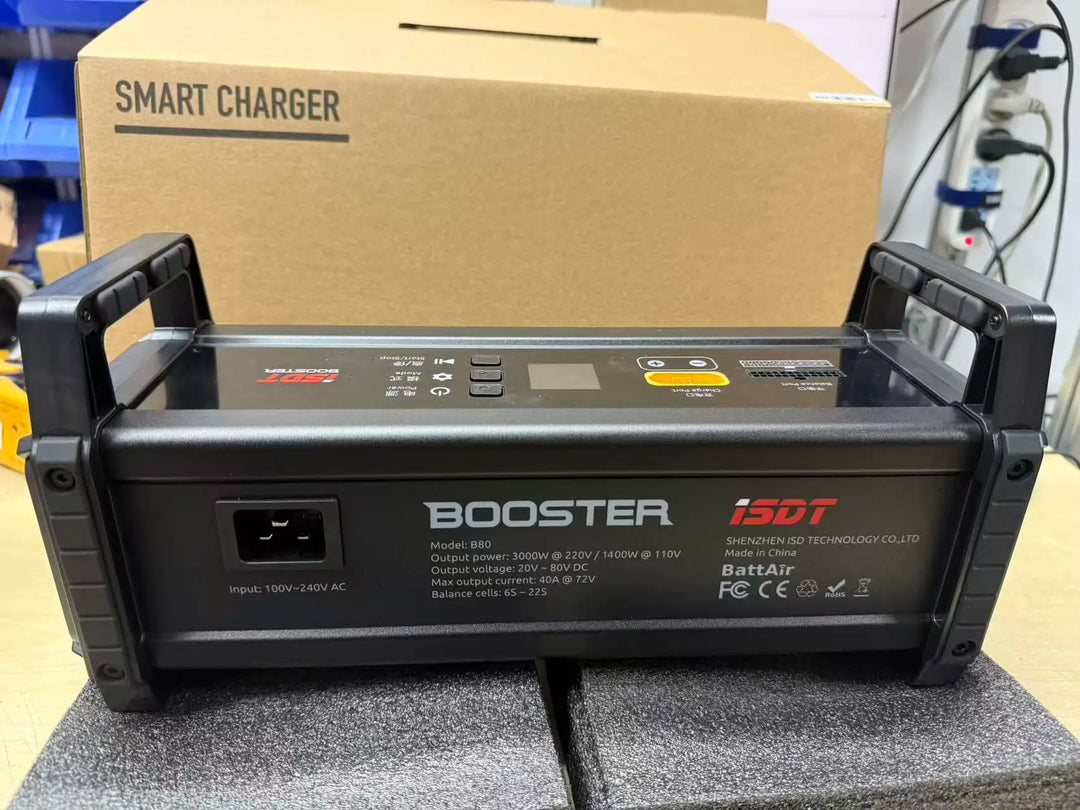 ISDT B80 High-Power Battery Charger - AC 3000W 40A 80V Intelligent Balance Charger for 8-22S LiPo Batteries