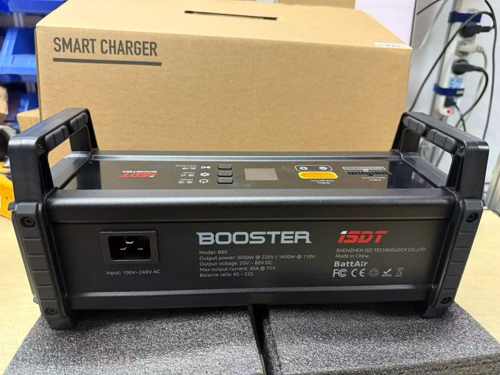 ISDT B80 High-Power Battery Charger - AC 3000W 40A 80V Intelligent Balance Charger for 8-22S LiPo Batteries