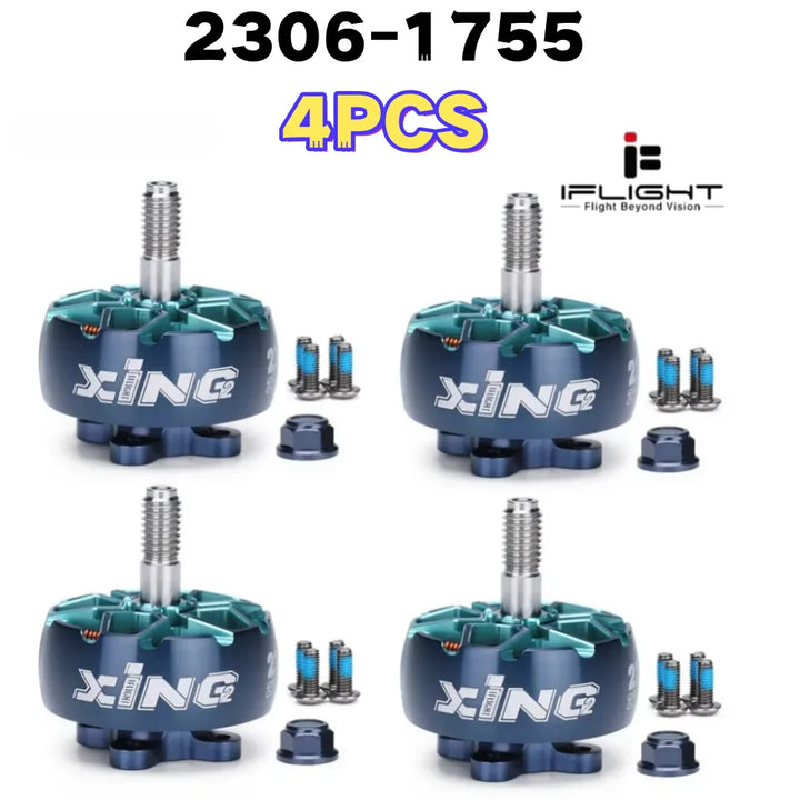 iFlight XING2 XING V2 2207 / 2306 1755 / 1855 / 2555 / 2755KV 4-6S Brushless FPV Motor with 5mm Shaft for RC FPV Drones