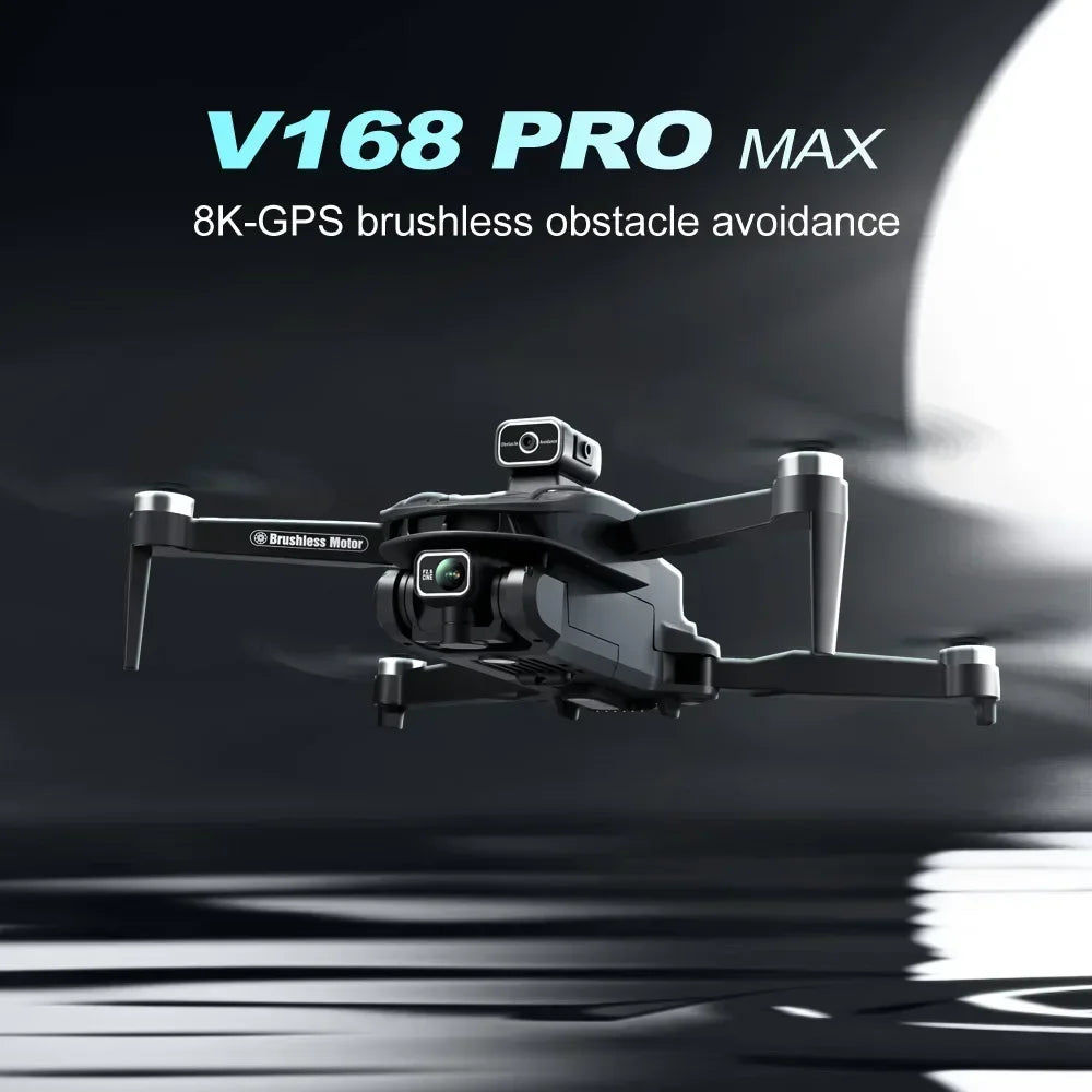 New V168 Drone Professinal Three Camera 8K Wide Angle Optical GPS Localization Four-way Obstacle Avoidance Quadcopter For XIAOMI