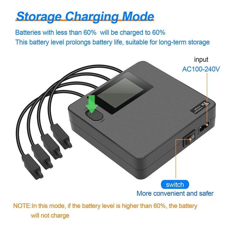 For DJI Air 3 Drone Battery Digital Display Charger 6 In 1 Charging Hub Fast Smart Charger With USB Adapter Port Accessories