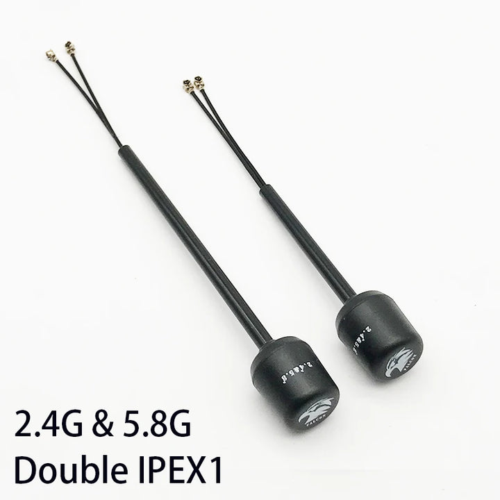 Dual-Band FPV Antenna for DJI O3 Air Unit — 2.4/5.8GHz, IPEX1, 120mm / 150mm