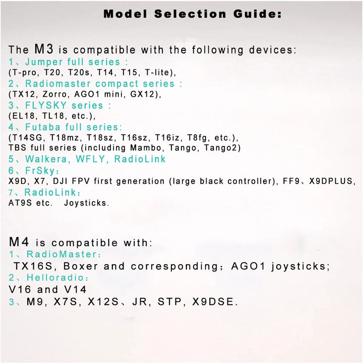FeliStick M3/M4 Gimbal Stick Ends - RadioMaster TX16S AG01 Joystick Caps