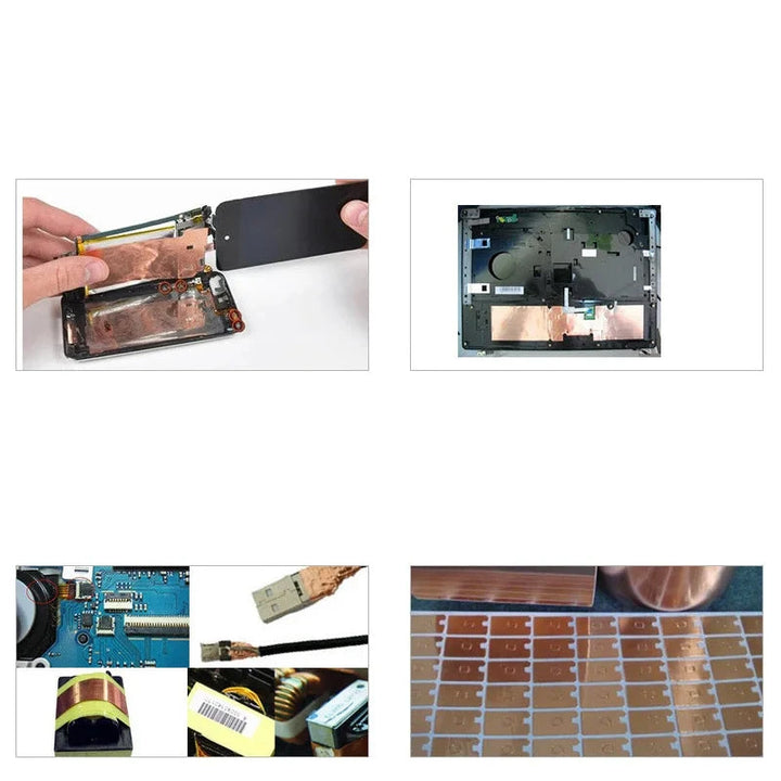 Double-Sided Conductive Copper Foil Tape — EMI Shielding, 10m Roll, 5mm–50mm Width Options