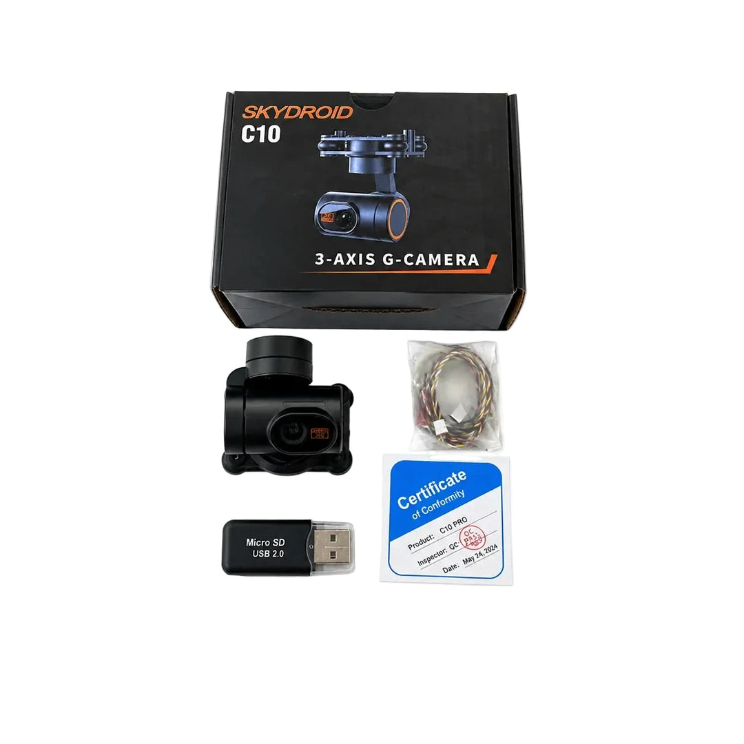 Skydroid C10 Pro 3-Axis Gimbal Camera — 2K HD, RTSP, Optical Zoom, 61g, Anti-Shake, UAV Aerial Photography
