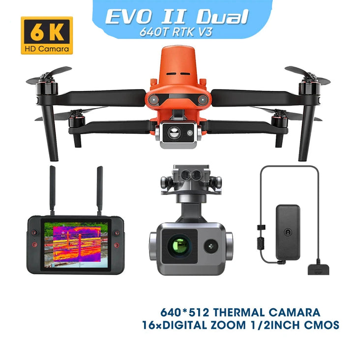 Autel 640T RTK V3 Drone - 6K HD Camera 640x512 Thermal Centimeter-Level RTK Positioning Mapping Search
