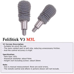 M3 / M4 Drone Joystick Lever Rocker Cap Gimbal Stick Ends V3/V2/V1 Height Adjustable for Radiomaster GX12 TX12 TX16S DJI Boxer