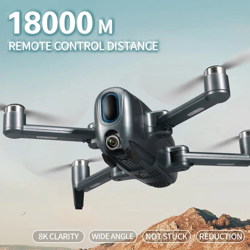 Mini X1 8k Drone With Dual Camera Automatic Obstacle Avoidance Remote Control Drone Portable Gps Optical Flow Localization Dron