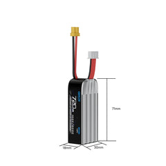 GEPRC LiHV 4S 720mAh 100C Battery XT30 Suitable for 2-4 inch Series Drone RC FPV Quadcopter Accessories