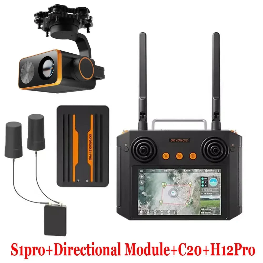 Skydroid S1 Pro RC Transmitter System — 5.8GHz 1080p FPV Video, H12Pro Ground Station, GPS & Camera Bundle Options