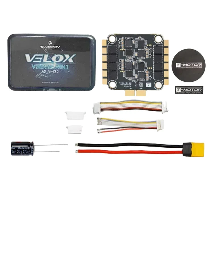 T-Motor Velox Cine F7 SE Stack — F7 FC + V50A 6S 4-in-1 ESC for FPV Cinewhoop Drones