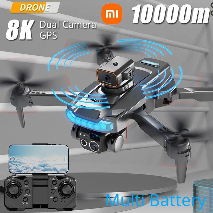 New P15pro Drone Multi Battery Range Professional 8K Foldable Quadcopter 8K HD Dual Camera 5G RC Aircraft Obstacle Avoidance