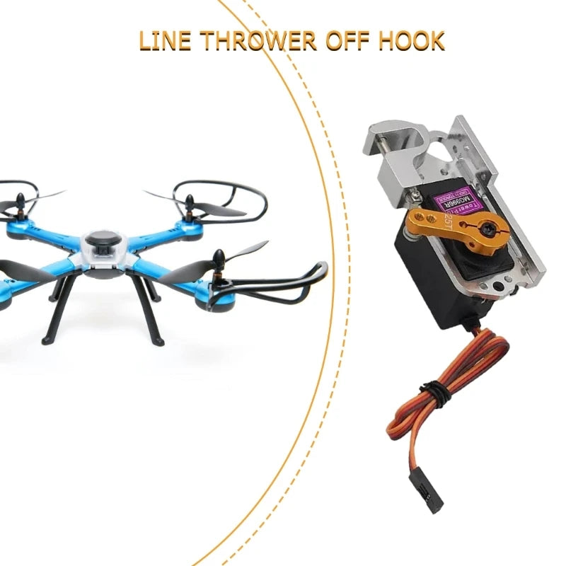 Drones Accessory Servo Release Thrower Mechanism with Aluminum Thrower and Hook for Line Detachment 24BB