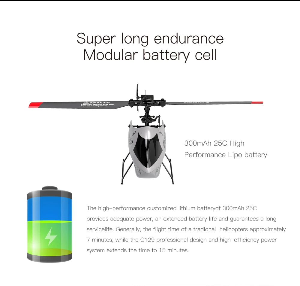 C129 V2 Rc 2.4g  Helicopter 4 Channel  Helicopter Charging Toy Drone Model Uav Outdoor Aircraft Rc Dronetoy Boys' Toy