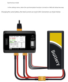 Toolkitrc M6d Summer Special Edition Balance Charger 6S Lithium Battery Dual-Channel 500W Model Aircraft UAV FPV