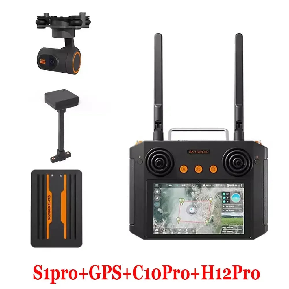 Skydroid S1 Pro RC Transmitter System — 5.8GHz 1080p FPV Video, H12Pro Ground Station, GPS & Camera Bundle Options