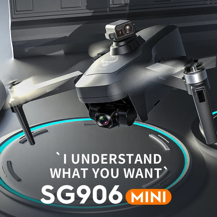 SG906 MINI GPS Drone 4k Professinal 8K HD Camera 5G Wifi Anti-Shake 3-Axis Gimabal Dron Brushless Motor RC Quadcopter Toy Gifts