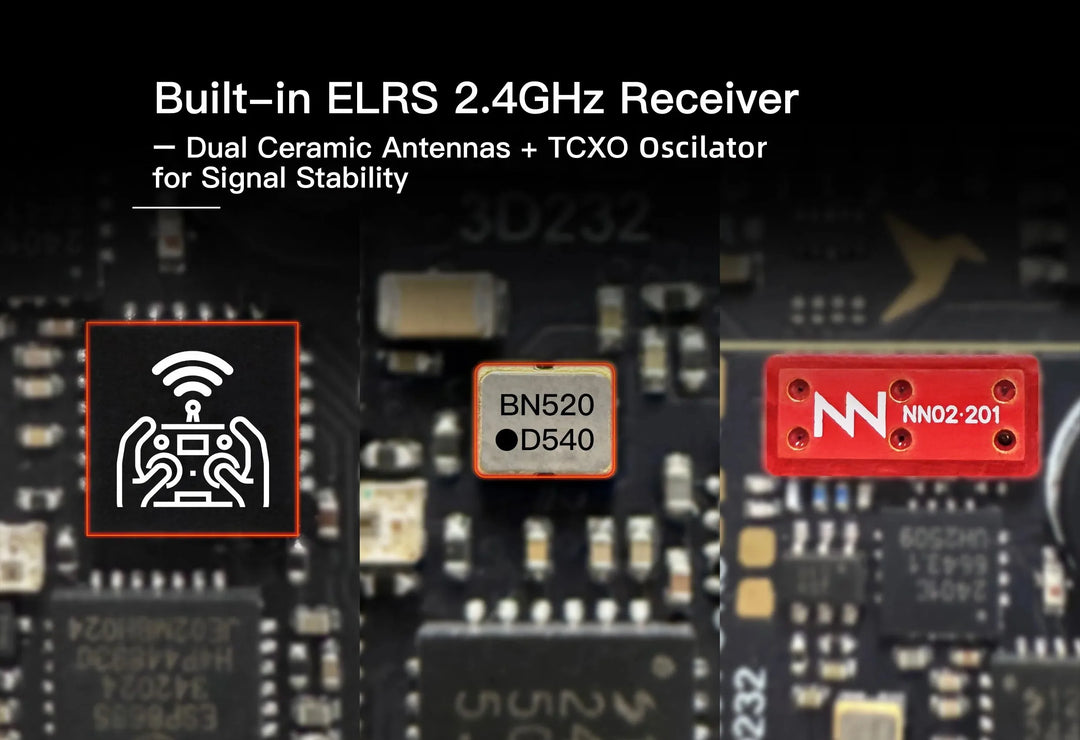 NewBeeDrone Hummingbird 200 RaceSpec Stack 20x20mm/200 RaceSpec FC AT32F435 Built-in ELRS 2.4GHz/ 200 ESC RaceSpec 80A AM32 3-6S