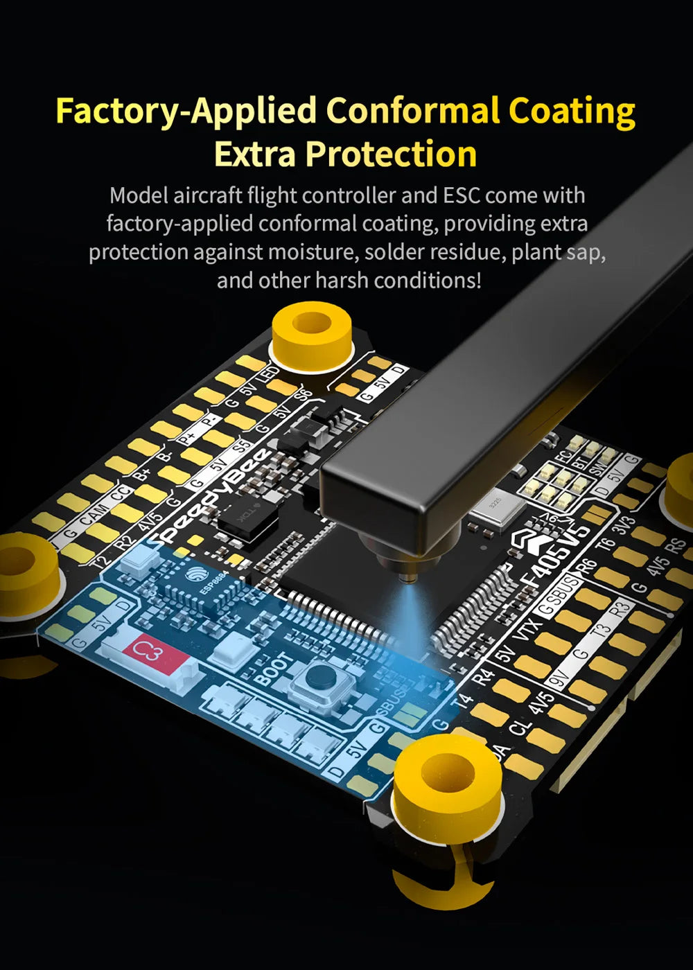 SpeedyBee F405 V5 Stack STM32F405 ICM42688P OX32 55A 4-in-1 ESC 3-6S Betaflight INAV