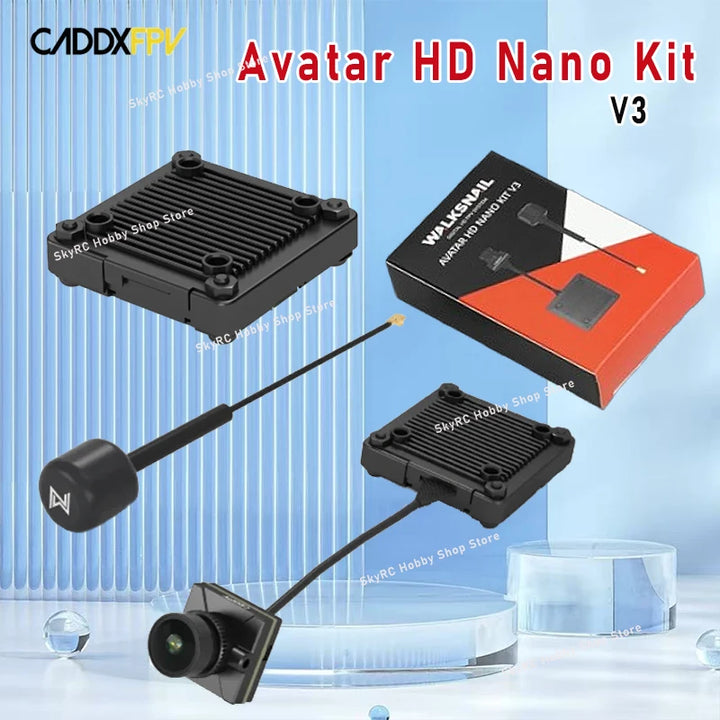 CADDX Walksnail Avatar HD Nano Kit V3 - 1080P/60fps 160° FOV 32GB 9cm/14cm Cable 14x14mm FPV