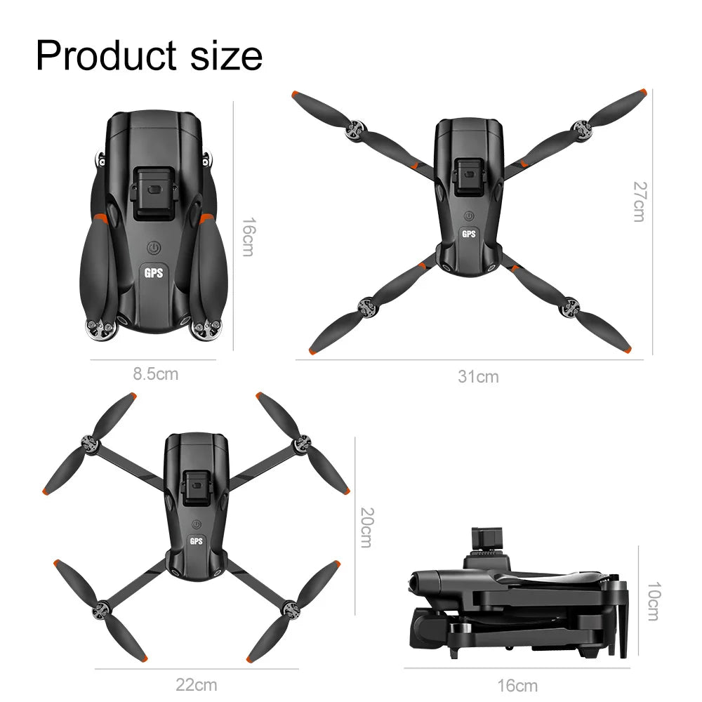 For Xiaomi V198GPS Drone ESC 8K Profesional HD Camera Brushless Obstacle Avoidance Aerial Optical Foldable Quadcopter Mini Dron