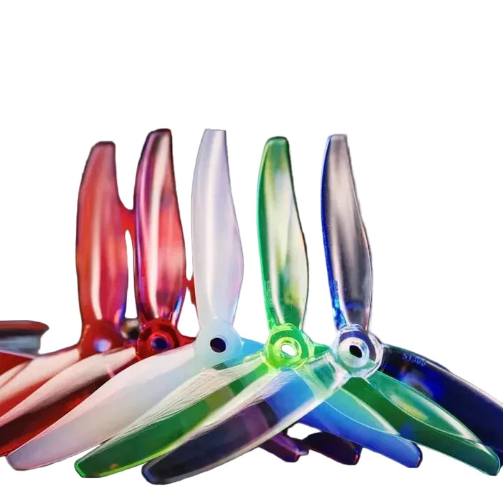 Gemfan 5136 5" 3-Blade FPV Propellers — Racing & Freestyle, Green / Neon Yellow / Black / Red / Blue, Bulk Pack