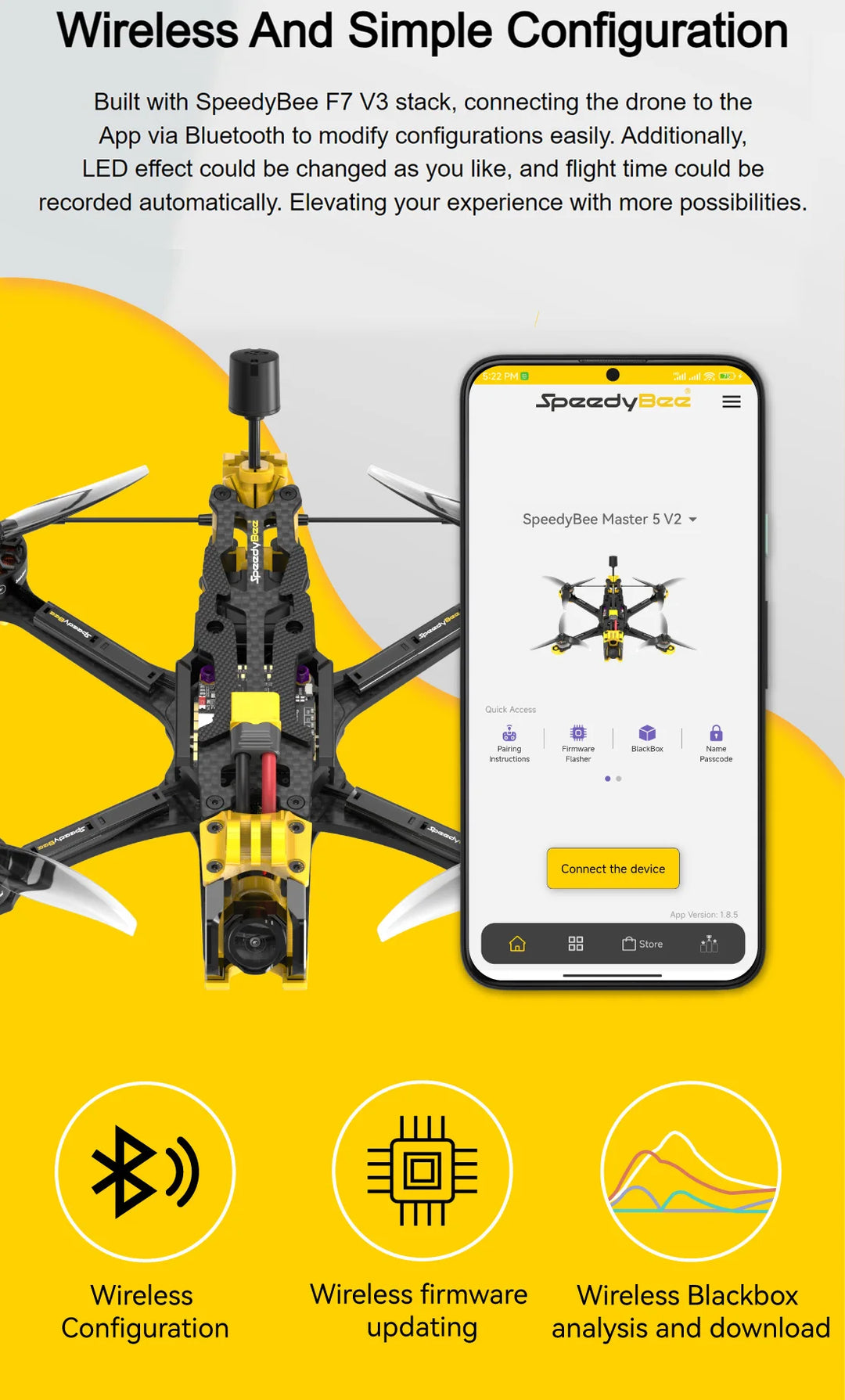 SpeedyBee Master 5 V2 5" FPV Drone - DJI O3 Air Unit F405 V3 2306 1900KV 6S