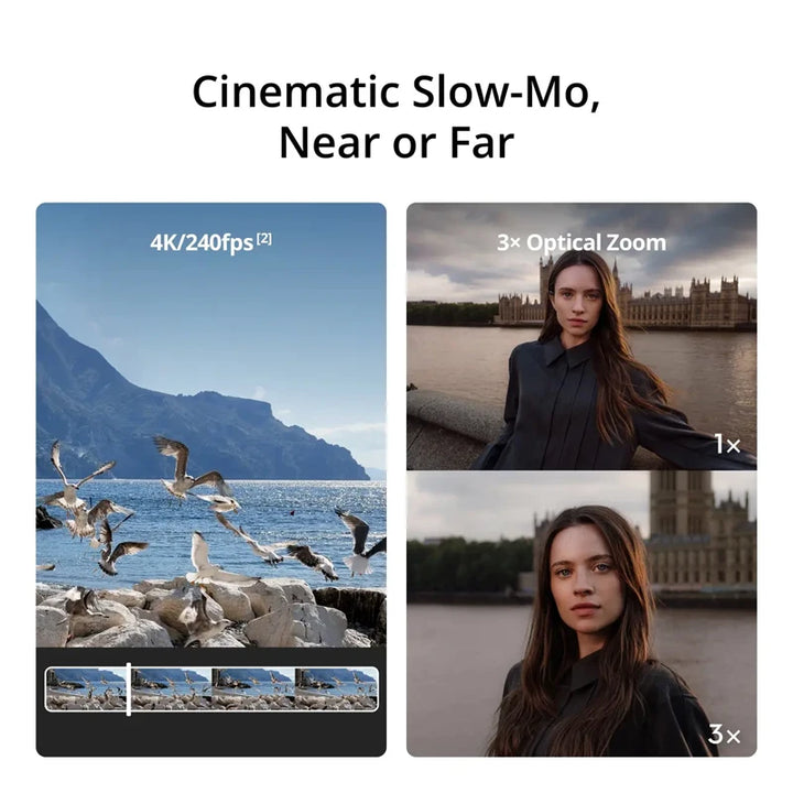 DJI Osmo Pocket 4P Standard Combo — Dual Camera, 1-Inch CMOS, 4K/240fps, 17-Stop Dynamic Range
