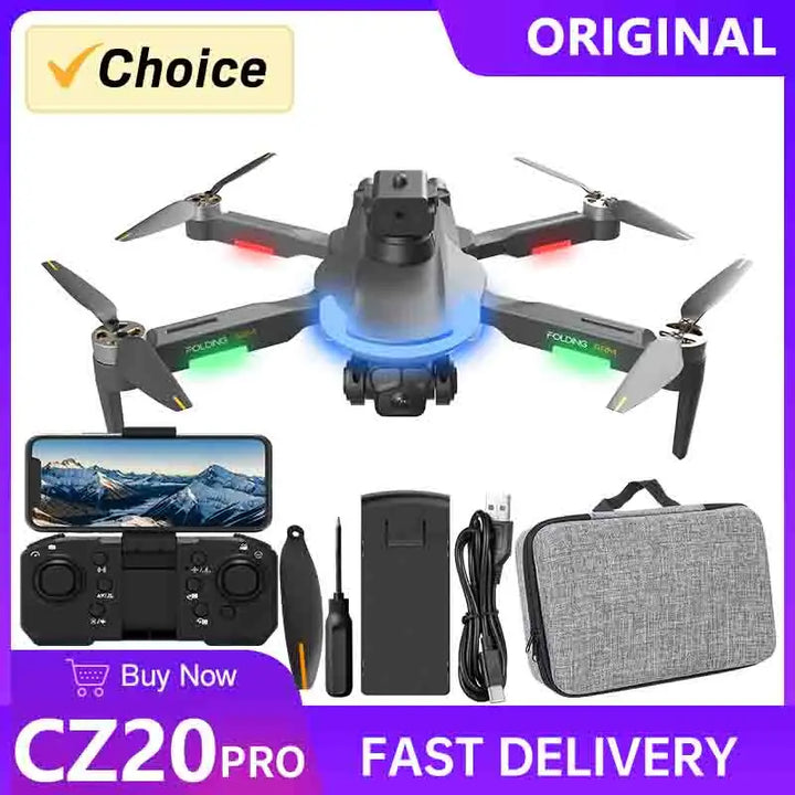 Drone Camera 8K Professional Quadcopter GPS Wifi Obstacle Avoidance RC Helicopter FPV Aerial CZ20Pro for kid and Adults Aircraft