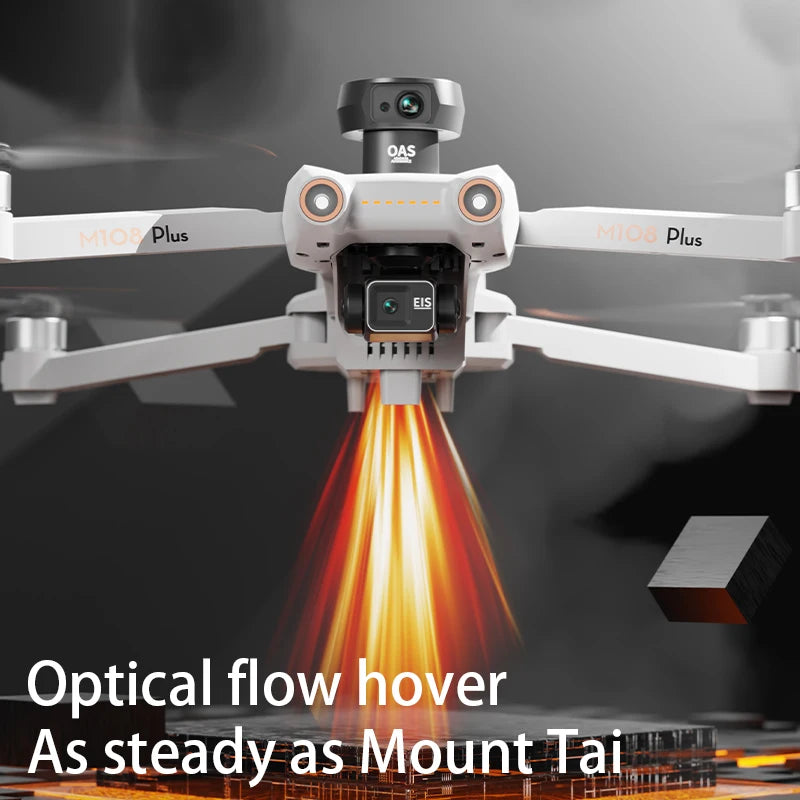High Quality M108 PLUS GPS Drone 5KM 8K Professional HD Dual Camera 3-Axis Gimbal 360 Oas Touch Screen Brushless Drone