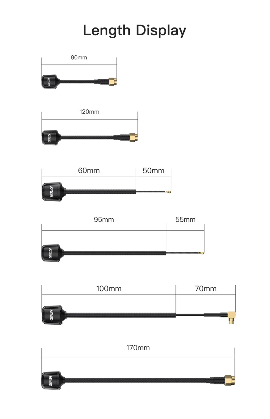 GEPRC Momoda2 5.8G Antenna Long Version Suitable for RHCP LHCP DIY RC FPV Four Helicopter Drone Freestyle 5.3GHz 6GHz