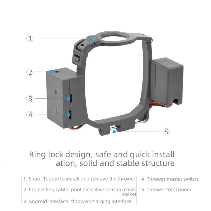 Air Drop System Remote Thrower Delivery  Delivered Advertising Throw Fishing Bait for DJI Mavic 2 Pro Zoom Drone Accessories