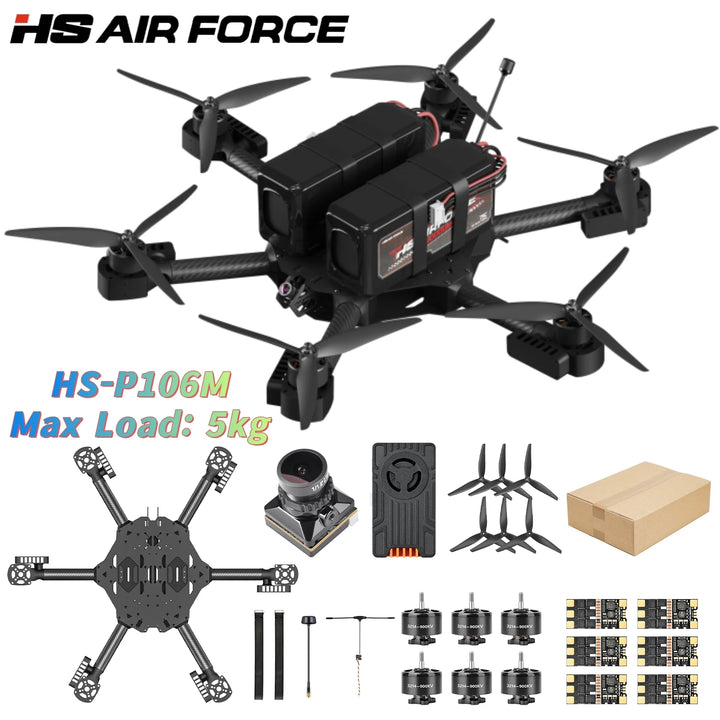 HS Airforce P106M Heavy Lift FPV Drone - 5kg Payload 10km Range