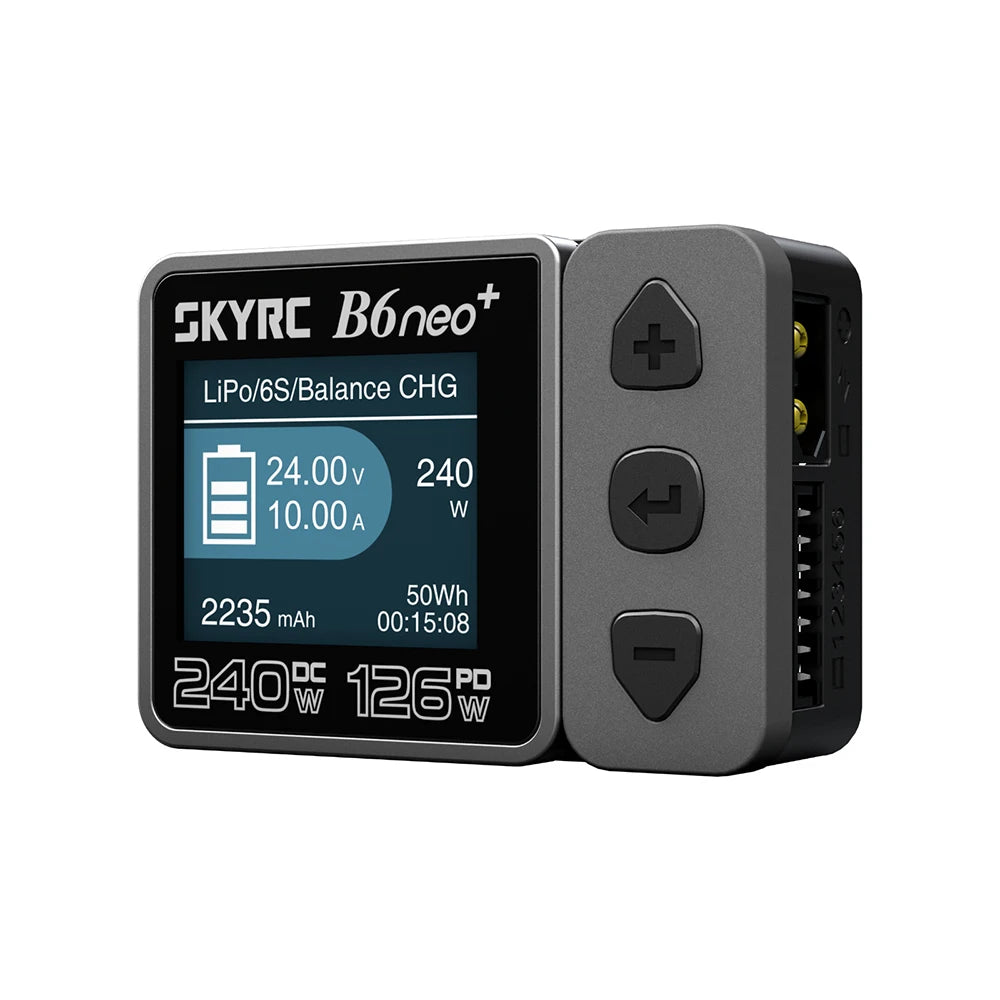 SKYRC B6neo+ Smart Balance Charger DC 240W / PD 126W — 1-6S LiPo LiHV NiMH Multi-Chemistry