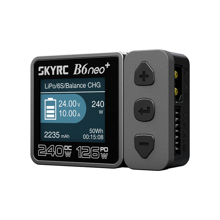 SKYRC B6neo+ Smart Balance Charger DC 240W / PD 126W — 1-6S LiPo LiHV NiMH Multi-Chemistry