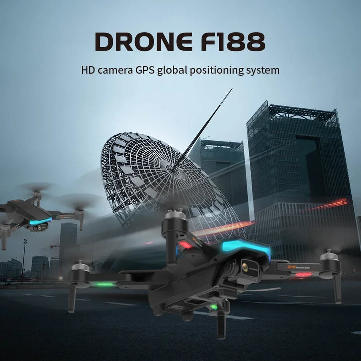 F188 Drone with 5G Wifi GPS Brushless Motor 6K HD Camera Long Flying Time Remote Control Quadcopter