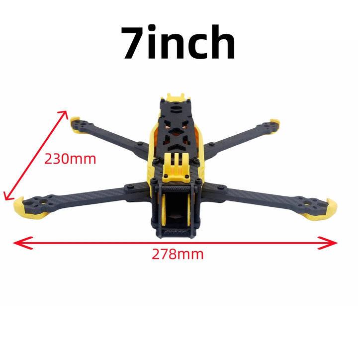 Erdog 7/8/9/10" FPV Drone Frame Kit - 300/340/377/411mm Carbon Fiber DJI O4 Pro/O3 Air Unit Compatible