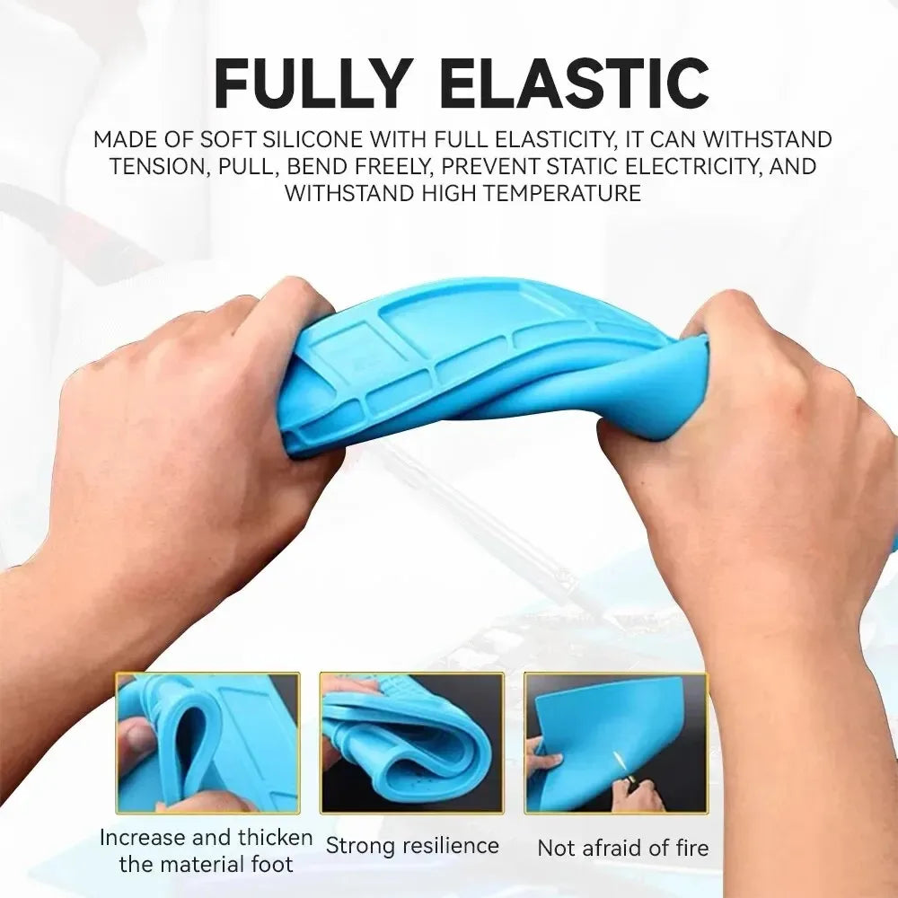 Heat Resistant Soldering Mat - 932°F Silicone Work Mat with Anti-Static & Magnetic Features