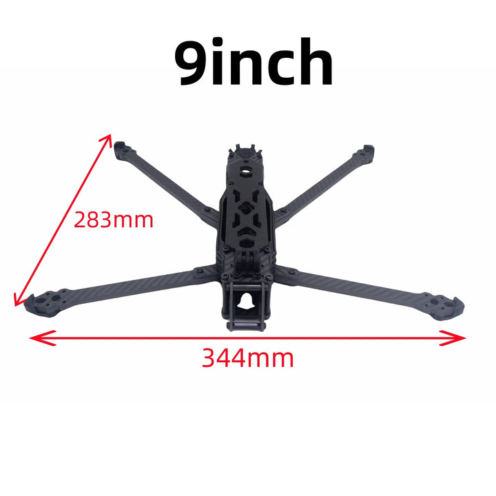 Erdog 7/8/9/10" FPV Drone Frame Kit - 300/340/377/411mm Carbon Fiber DJI O4 Pro/O3 Air Unit Compatible