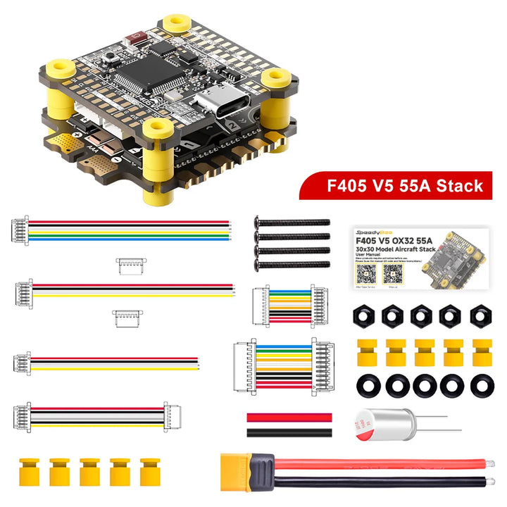 SpeedyBee F405 V5 Stack STM32F405 ICM42688P OX32 55A 4-in-1 ESC 3-6S Betaflight INAV