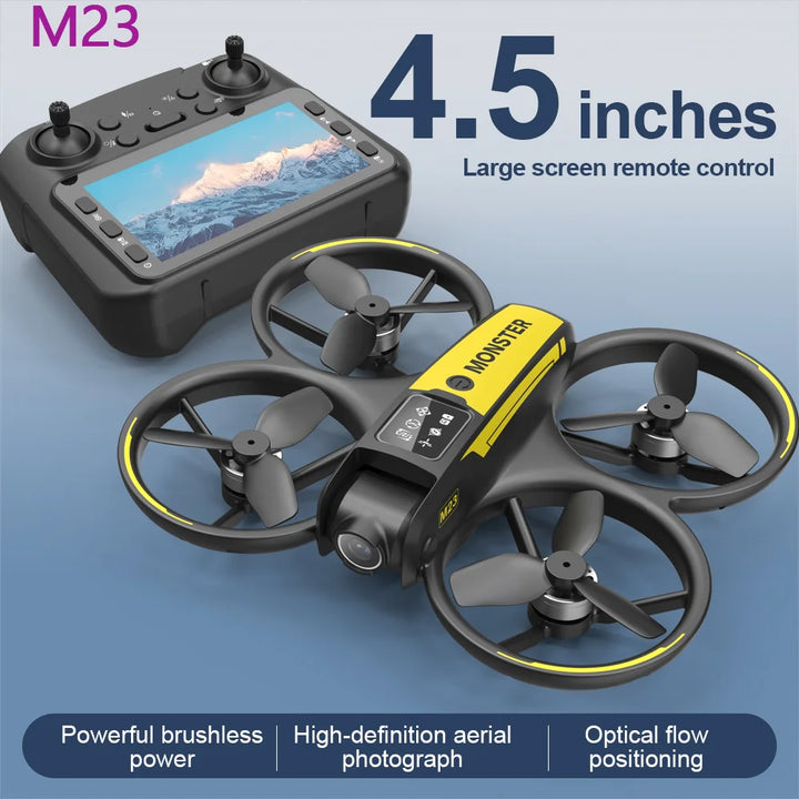 New M23 drone 4K dual lens with screen control 360 degree stunt surface flip/mobile screen real-time transmission