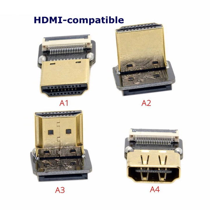 FPV Micro  Mini HDMI-compatible 90 Degree Adapter FPC Ribbon Flat  Cable Pitch 20pin, Used for Multicopter Aerial Photography