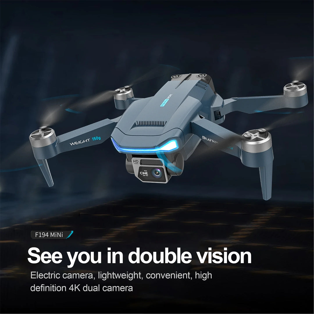 F194 Mini RC Quadcopter 5G 4K Dual Camera GPS Brushless Drone