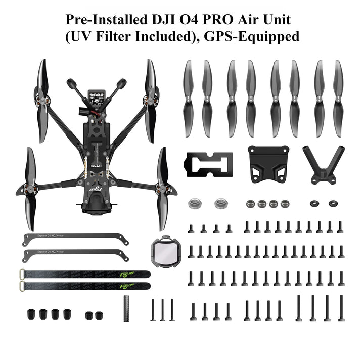 Flywoo Explorer LR4 Long Range FPV Drone - DJI O4 Pro 4K/120fps - 4 Inch Lightweight Quad