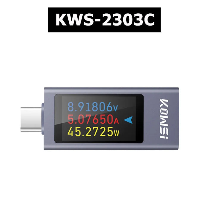 Type-C USB Power Meter DC 4-30V 12A - Digital Voltage Ammeter Tester