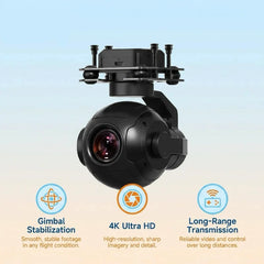 SIYI ZR10 3-Axis Gimbal Camera — 30X Zoom, 4K/60fps, Starlight Night Vision, IP53, UAV - TheDroneFlight