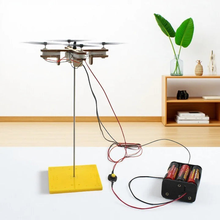 DIY drone model helicopter science teaching aids toys physics exploration games children learn to assemble puzzle toys