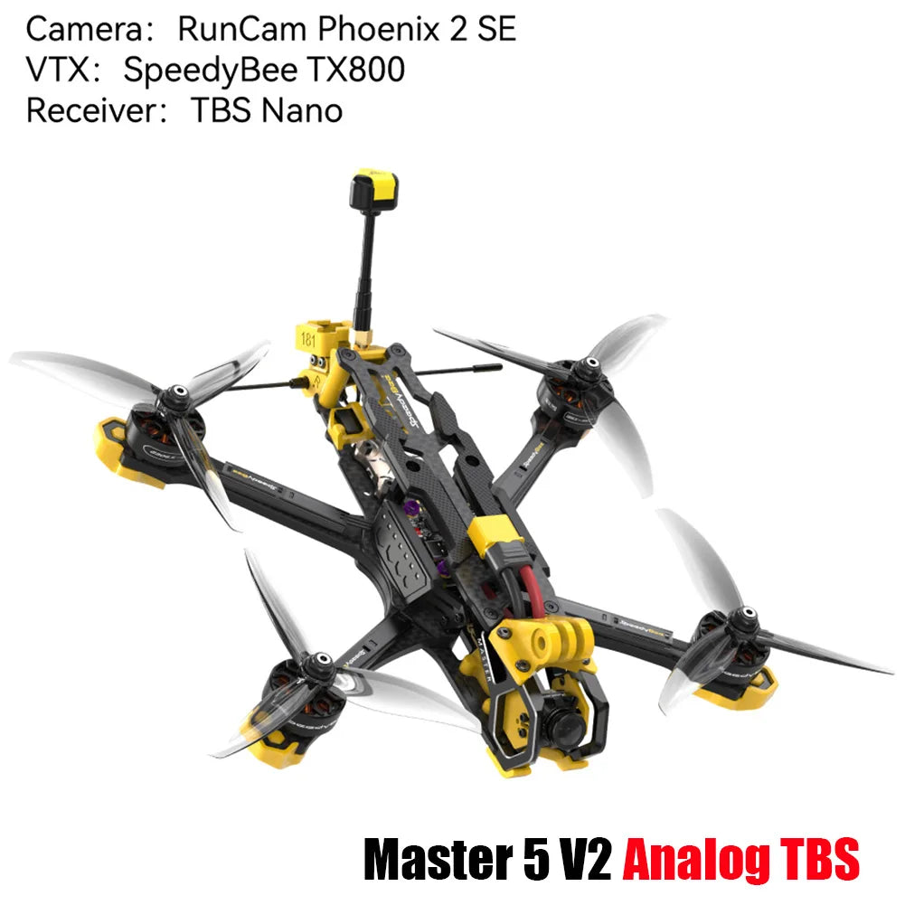 SpeedyBee Master 5 V2 5" FPV Drone - DJI O3 Air Unit F405 V3 2306 1900KV 6S