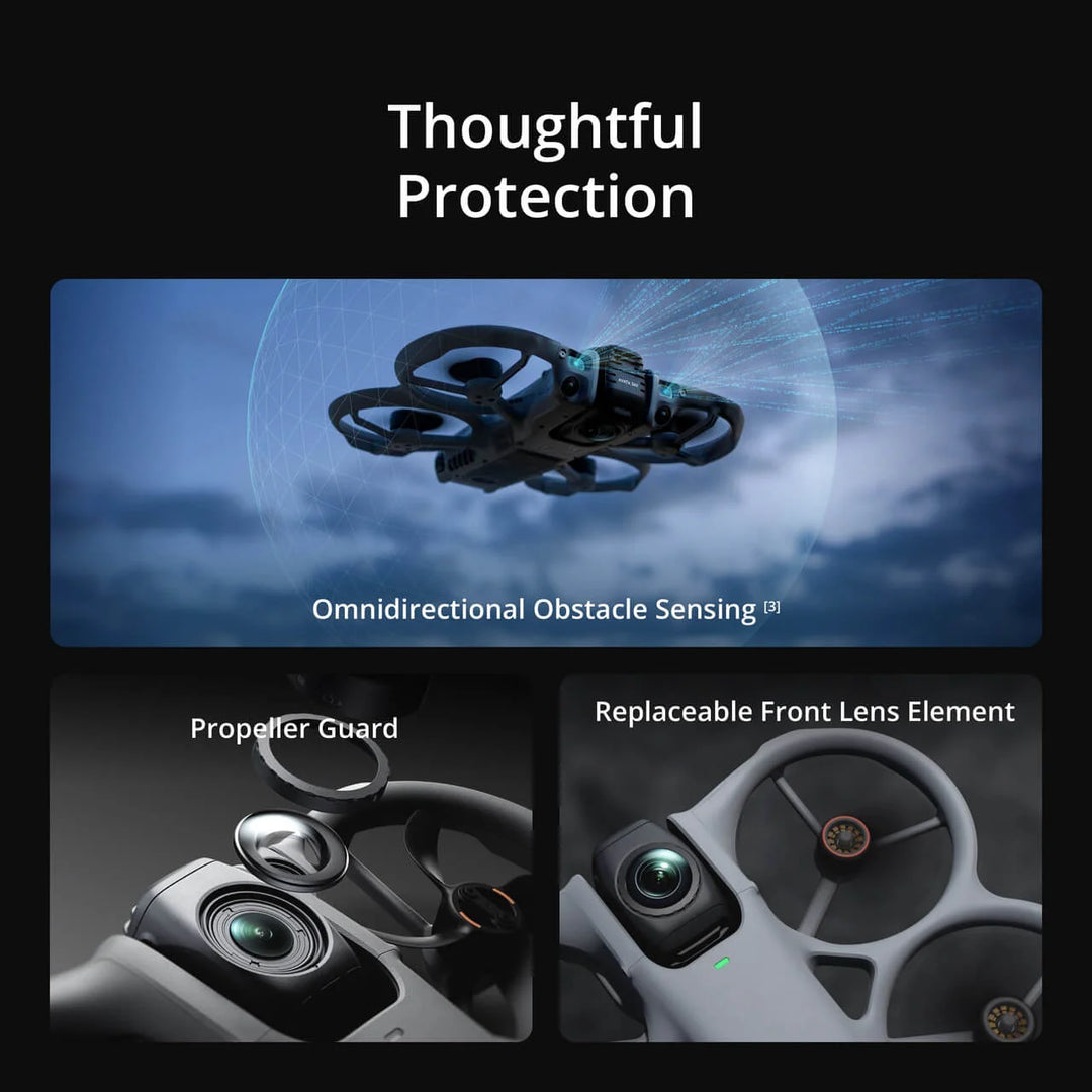 DJI Avata 360 — 1/1.28-Inch Sensor, 8K/60fps HDR, 249g, 23-Min Flight, GPS, Ultrasonic Obstacle Avoidance — Drone Only or with RC 2